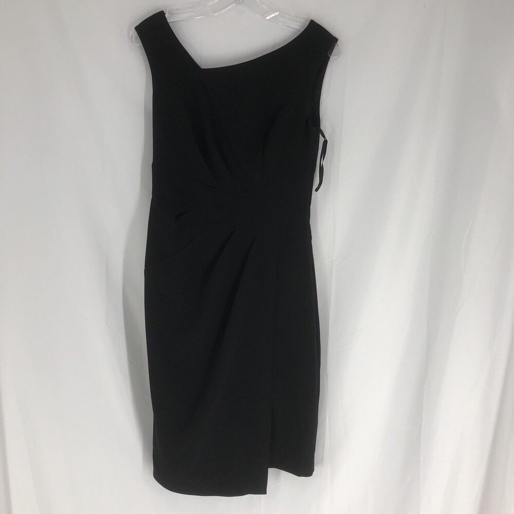 White House Black Market Black Sheath Dress Size 2 Sleeveless Cocktail